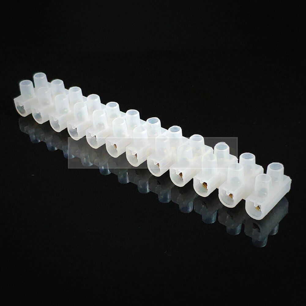 Wire Connector Dual Row 12 Positions Barrier Strip Block Terminal Plastic Electrical Connector Terminal Screw Terminal Block