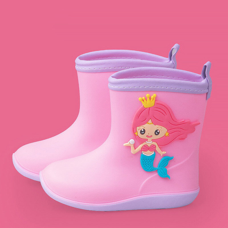 HS Children's rain shoes little girls rain shoes children's waterproof shoes anti-slip wear
