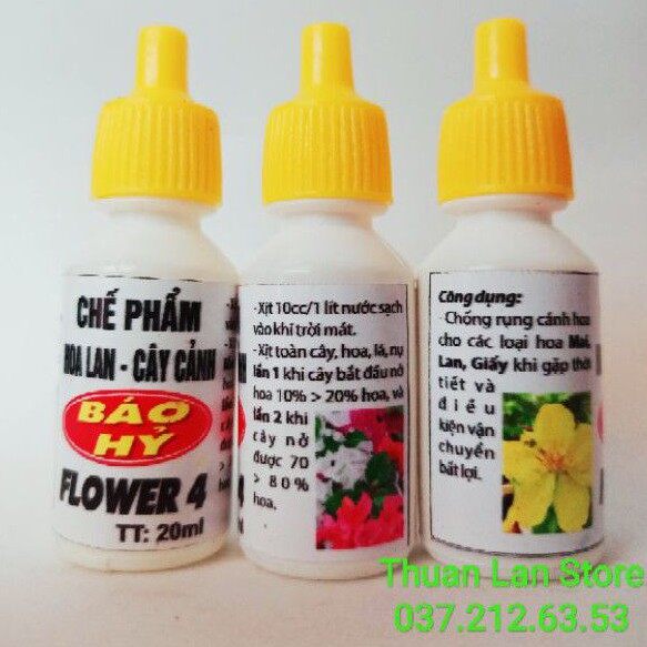 Chế phẩm flower 4 chống rụng cánh hoa báo hỷ lọ 20ml