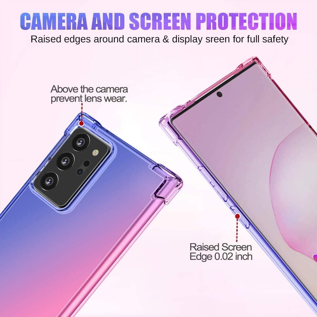 Ốp lưng cho Samsung Galaxy Note 20 Ultra/Note 20/Note 10 Plus/Note 10/Note 9/Note 8 | Ốp TPU 4 bảo vệ góc chống sốc | Ốp TPU màu gradient