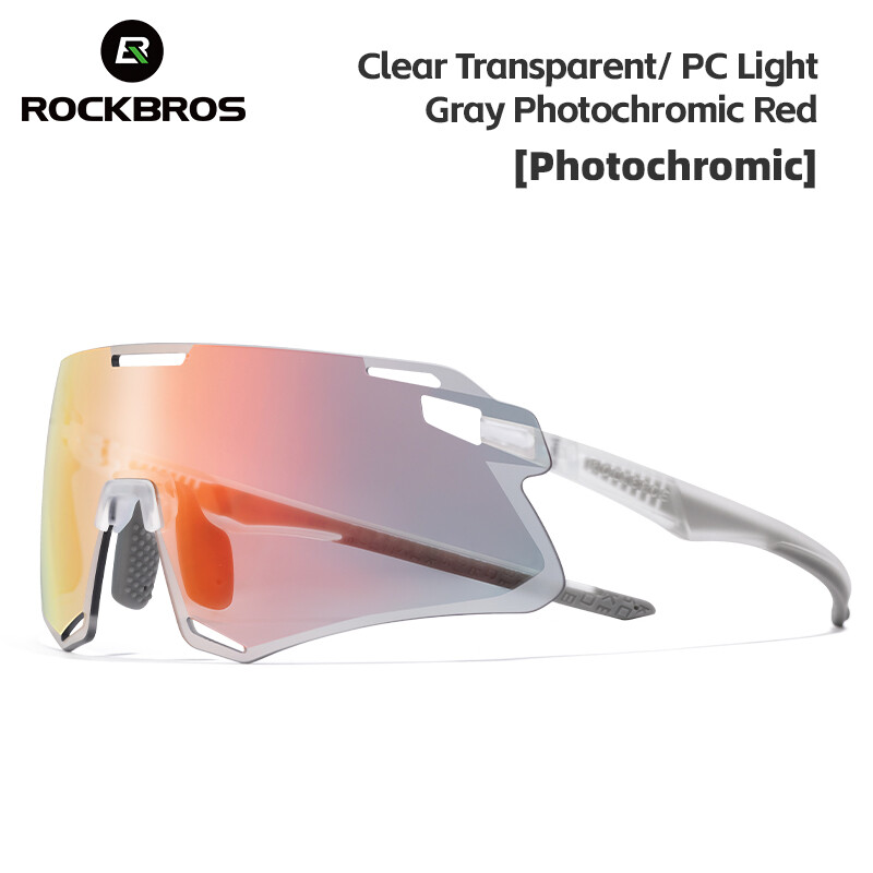 ROCKBROS Cycling Glasses Polarized Photochromic Bicycle Sunglasses UV-protection Lightweight Bike Shade Outdoor Goggle With Myopia Frame