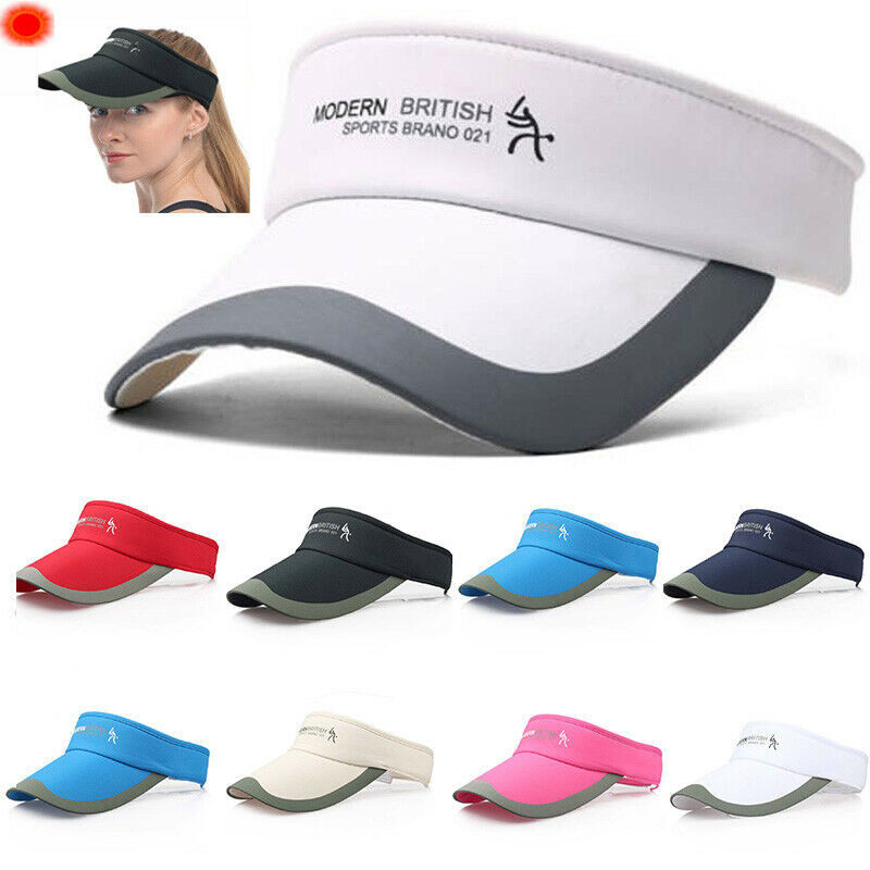 Women Men Summer Fashion Adjustable Tennis Sports Cap Sun Visor Golf Cap Headband Hat Vizor
