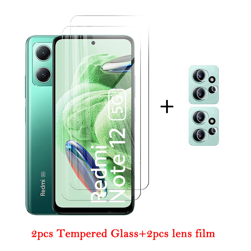 Kingzalin tempered glass for xiaomi redmi note 12 5g screen protector camera lens film redmi note 11 11s 11 pro global note12 glass