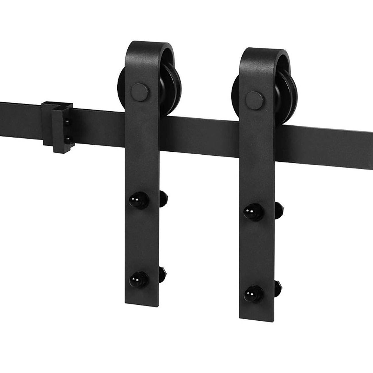 【Ready Stock】Sliding Barn Door Hardware Track Kit Antique Door Hardware Roller Set