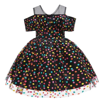 multicolor polka dot dress