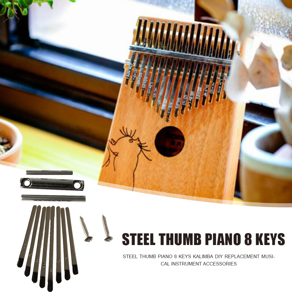 Kalimba Key Thumb Piano 8 Keys for Kalimba DIY Replacement Part Accessory
