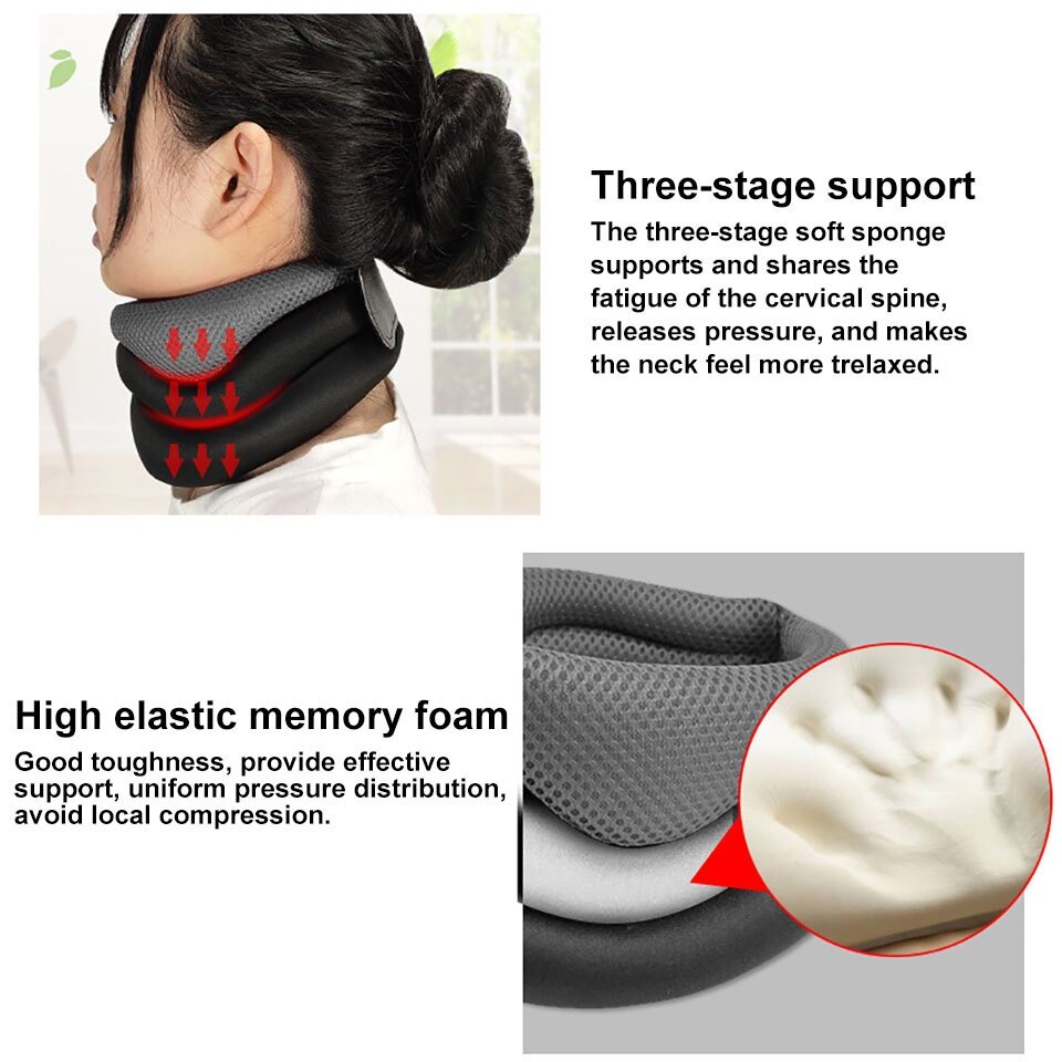 Cervical Neck Fixed Traction Pillow Neck Support Posture Corrector Cervical Collar for Pain Relief Neck Stretcher Braces Pain Relief