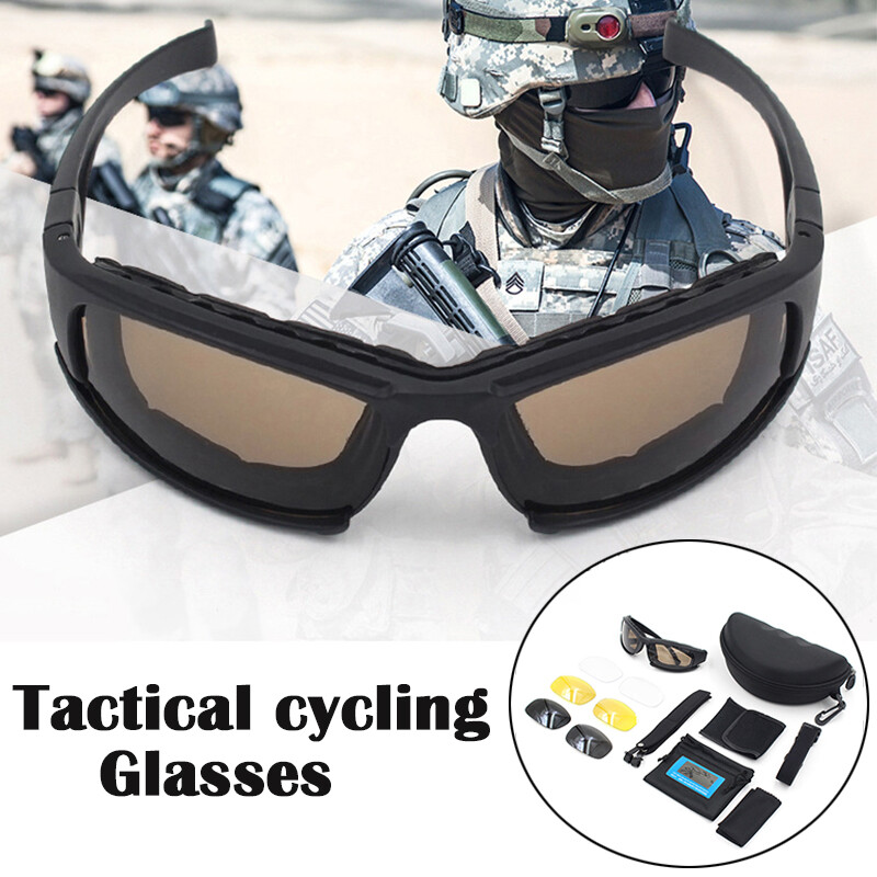 DAISY X7 Men's Tactical Training Glasses UV400 Sunglasses Gafas Lenses Motorcycle Running Bicycle Light Polarization Glasses