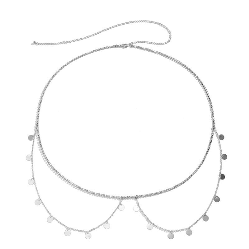 Cool Girls Sequin Pendant Belt Chain Waist Chain Belt Streetwear Women Fashion Body Jewelry