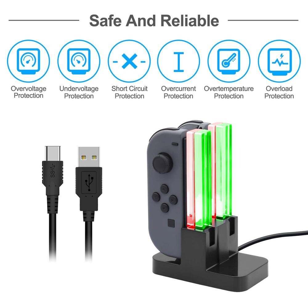 4 in 1 Nintendo Switch Oled Controller Charger Dock Joycon Holder Switch Dock Station NS Switch Gamepad With Led Display