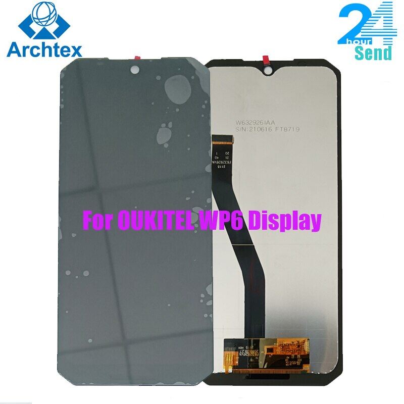 For oukitel wp6 lcd display touch screen digitizer assembly lcd+touch digitizer 6.3 inch smartphone 9.0 +tools