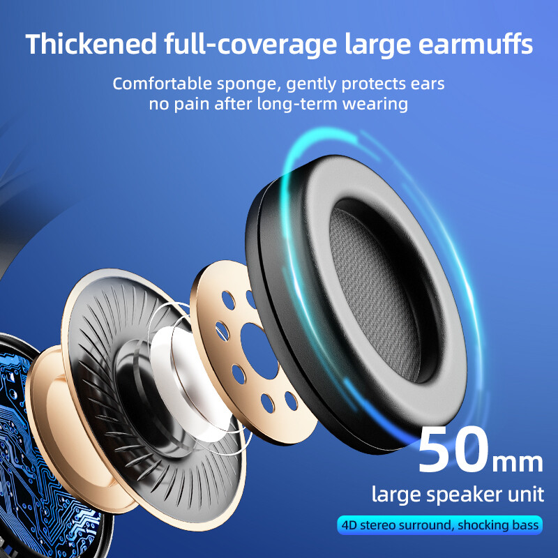 HP Wired Gaming Headset - Noise-cancelling Stereo Sound Effect LED Light Effect GH10 / 3.5mm*2+USB Plug