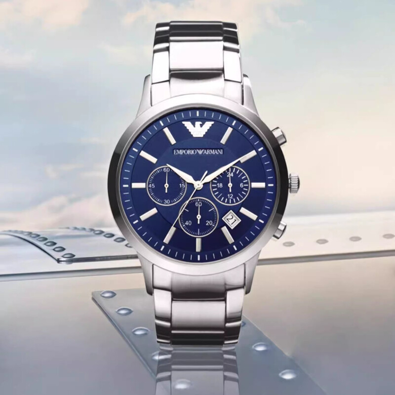 Armani watch Armani genuine classic stainless steel band watch men