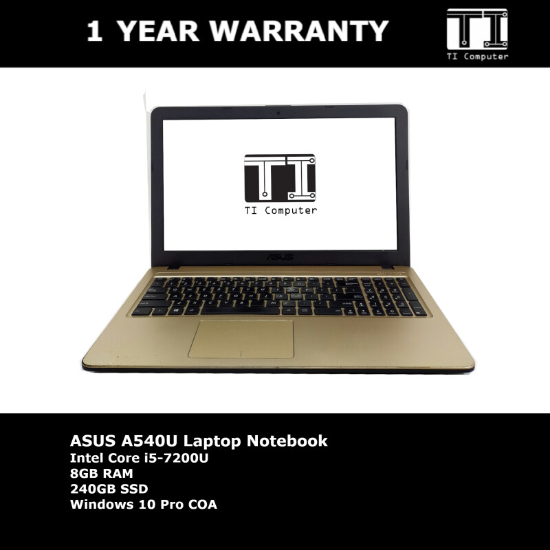 ASUS A540U Intel Core i5-7200U 8GB RAM 240GB SSD Laptop Notebook Malaysia