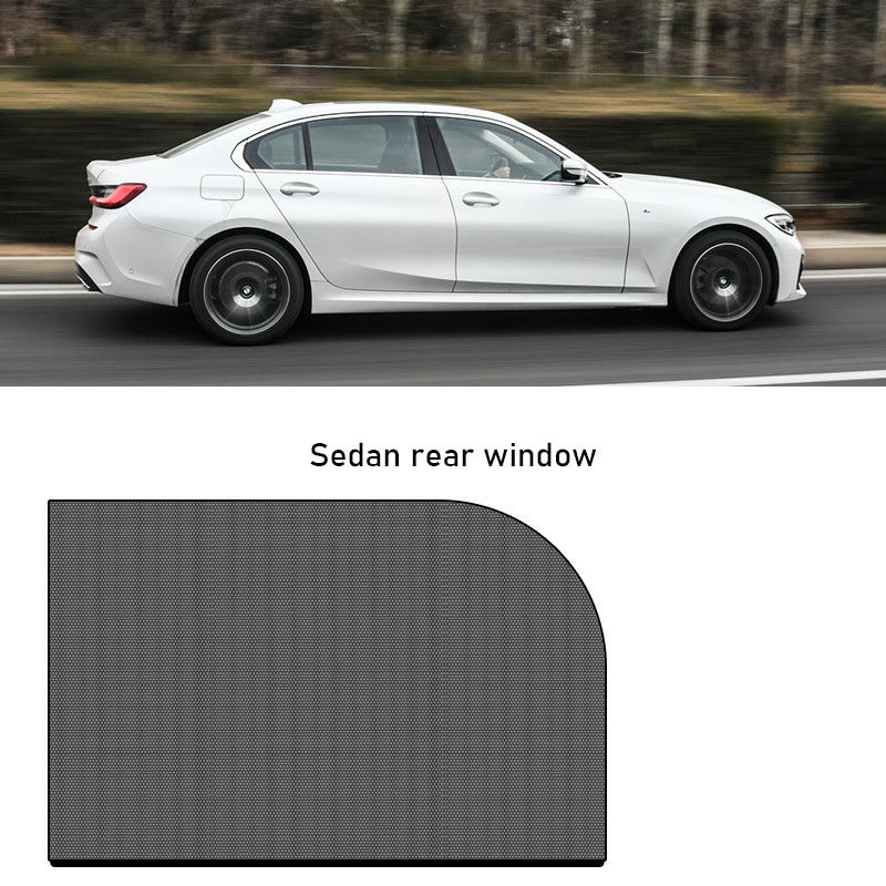 2PCS Car mosquito screen Dust proof Breathable car window Screen mosquito cover Side window sunshade Car mosquito screen window