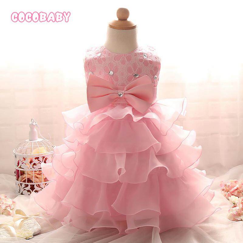 Baby Girl Formal Dress Christening Dress Infant Birthday Party Dress 0-24M