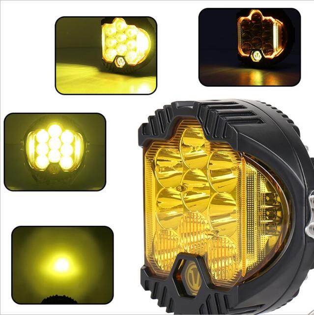 5inch car led work light 50w spot flood combo fog lamp yellow 6500k driving headlight for off road 4x4 suv 4wd