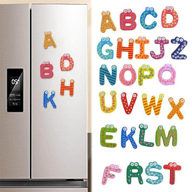 Baby Toys 26pcs Letters Kids Wooden Alphabet Fridge Magnet Child Educational Toy