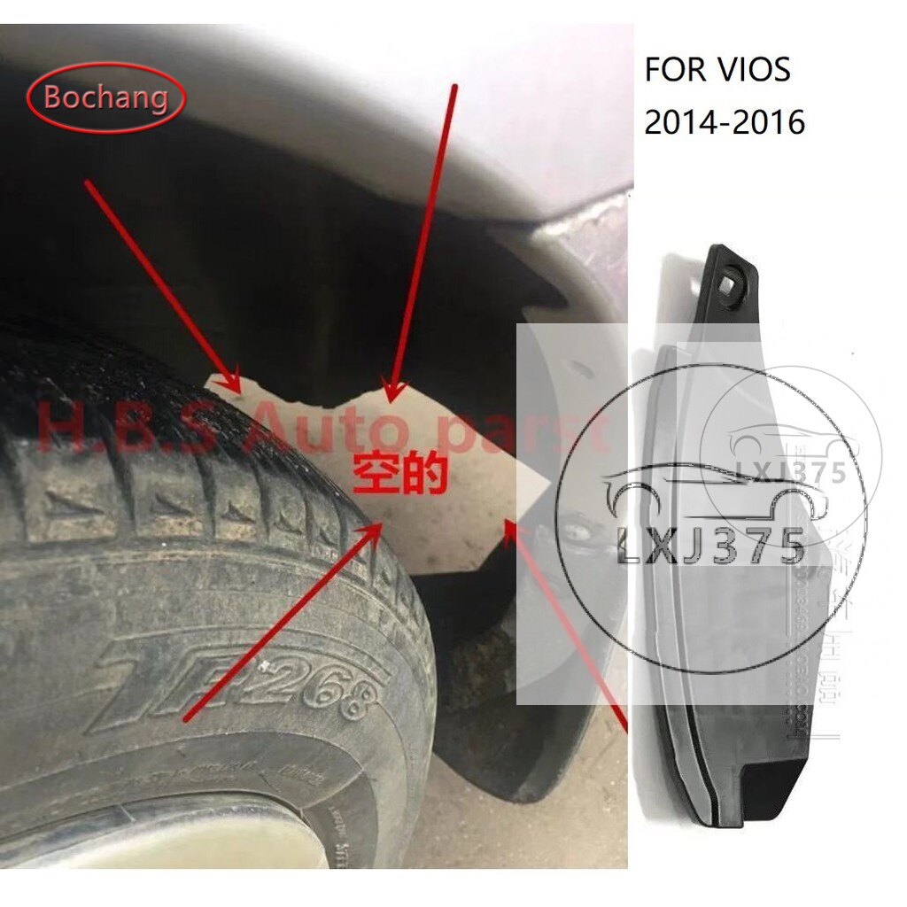 Rear fender liner for vios 2014 2015 2016 2017 rear wheel fender cover