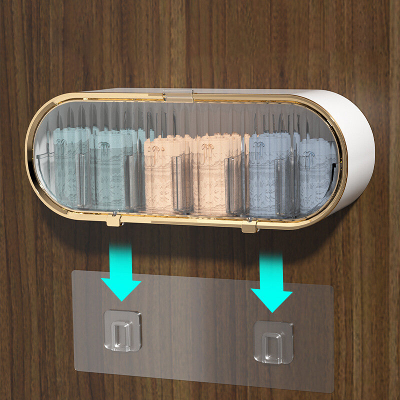 Household bra underwear compartment sorting box sock storage artifact large wall mounted underwear storage box
