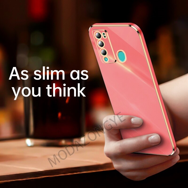 Ốp Cho ITEL Vision 2 Ốp Mềm Silicone TPU ITEL S16 Pro S16Pro Ốp Lưng Chống Sốc Mạ Điện Bảo Vệ