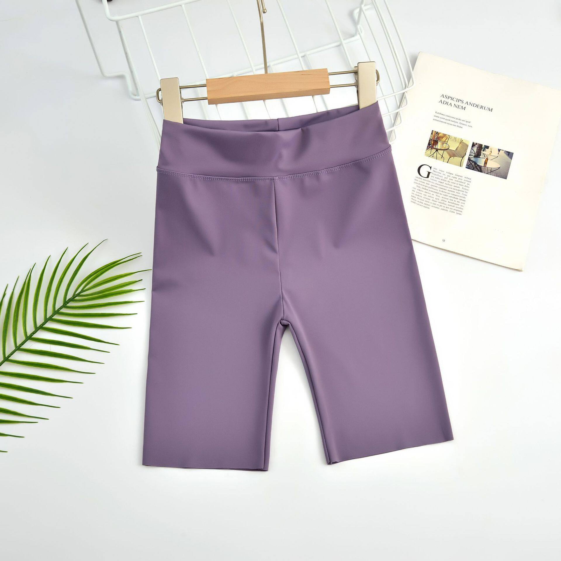 3-13 Years Girl's Solid Color High Waist  Pants Sports Dance Shorts Comfortable Skin-Friendly kids' Casual Ins Style Trend Korean Leggings Shorts