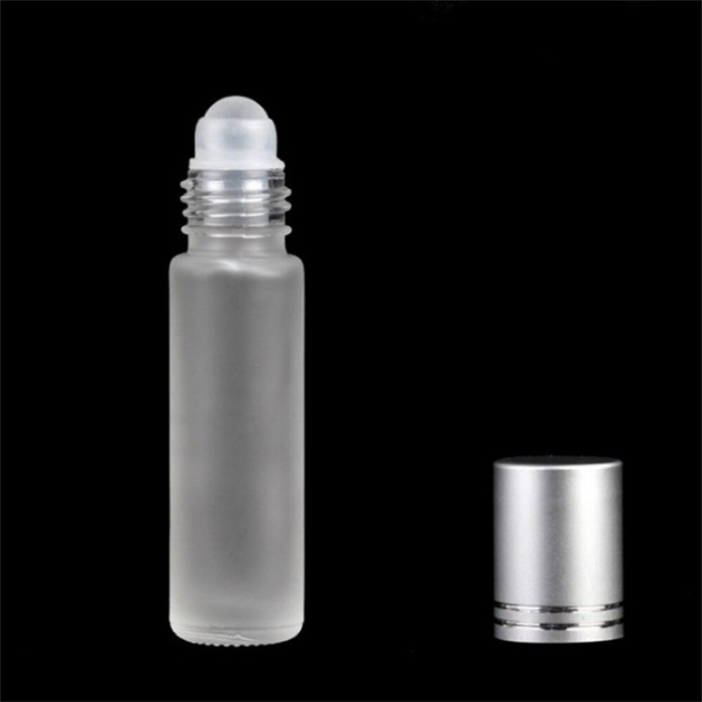 5ml/10ml 5ml/10ml Essential Oil Roller Bottles Empty Refillable Cosmetic Glass Travel Bottle with Roll On Ball Plastic Lid Massage Eye Cream Storage Bottle Medicine Smear Roller Bottle Liquid Container Transparent Reusable