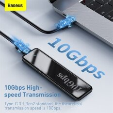 Ốp Lưng Baseus M2 SSD, Vỏ Ổ Cứng Gắn Ngoài Ổ Cứng Di Động M2 Sang USB Type C 3.0 Cho Hộp Đựng Ổ Đĩa Chìa Khóa NGFF Sata M / B