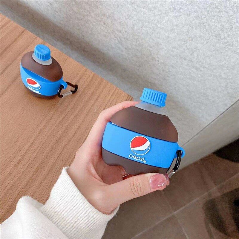 Creative Blue/Red Cola Bottle for New AirPods Pro 2 (2022)  Protective Cover Personalized Bluetooth Headset Shell for AirPods 3 Pro 1 2 Generation