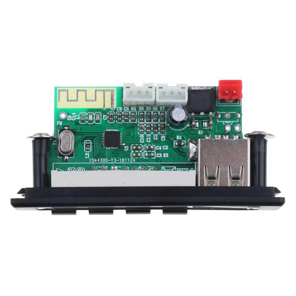 KEBETEME DC 12V Wireless Bluetooth 5.0 Decoder Board MP3 Player Colorful LCD Screen Display Car Audio Kit With USB U Disk TF FM Radio Music Audio Module Receiver Equipped With Remote Controller