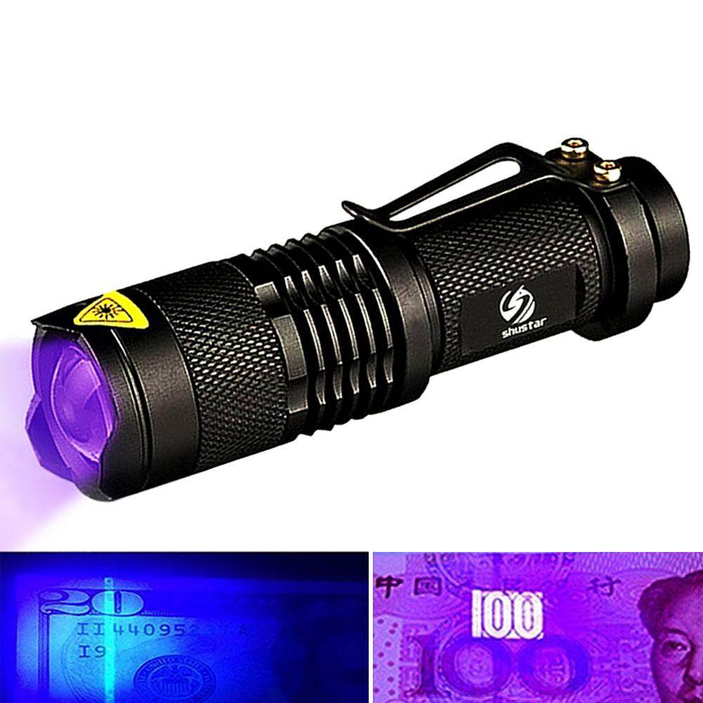 Ghxdryuru UV Flashlight Torch Light Blacklight Lamp AA Battery Powered for Marker Checker