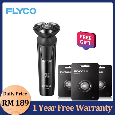 FLYCO FS903 Electric Shaver Razor Flyco Shaver For Men Shaver Machine Beard Trimmer Three-head Men's Portable Electric Shaver Shave Full Body Wash Waterproof
