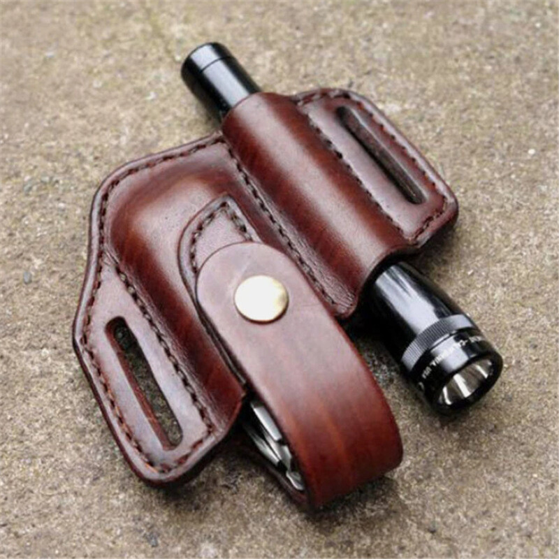 YANAO PU Leather Tactical Multifunction Belt Tool Pouch EDC Tool Storage Bag Pouch