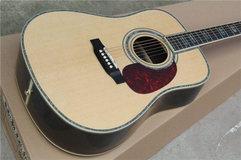 Chinese guitar factory custom new solid spruce top acoustic guitar D type 45 model 41 guitar In stock Can ship immediately 01 Malaysia