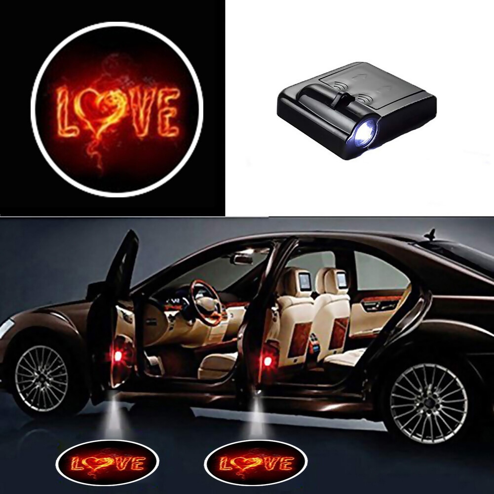 Universal Wireless LED Shadow Projector Courtesy Step Lights Welcome Lights Cars Door Shadow Light Laser Emblem Lamps Kit