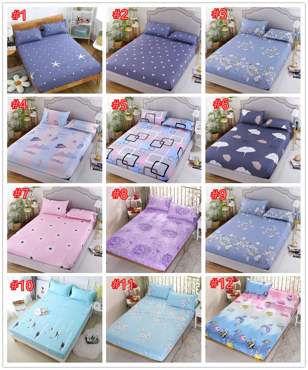 Bộ Ga Trải Giường Cotton Cao Cấp Đơn Cỡ Queen King 3 Trong 1