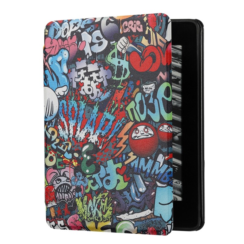 for Smart E-Reader for Case Foldable PU Leather Back Cover for w/ Auto Wake Sleep Function for Kinde Paperwhite 5 2021 1