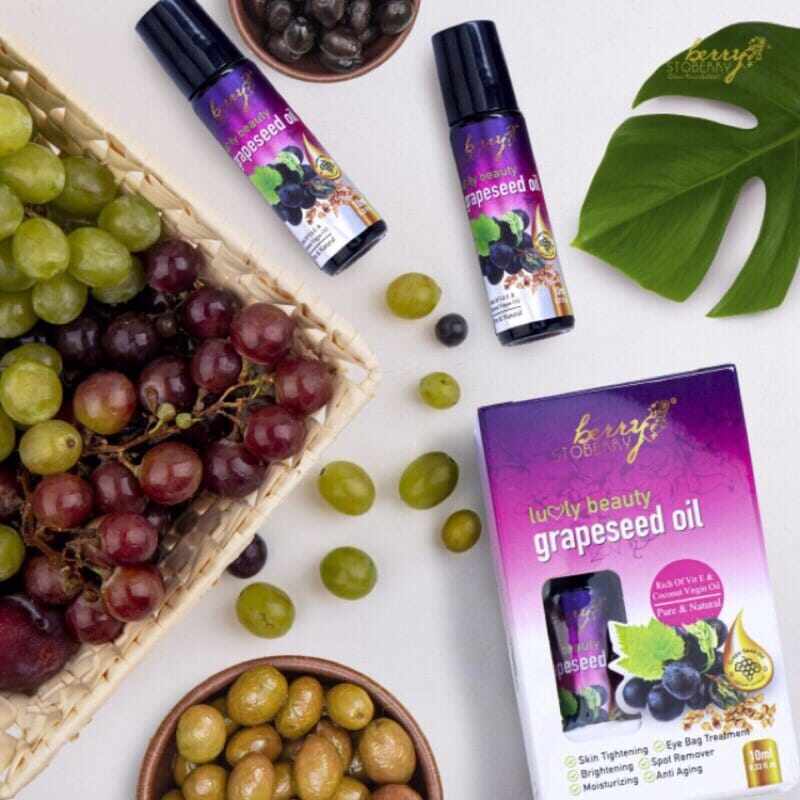 LUVLY BEAUTY GRAPESEED OIL BERRY STOBERRY DENGAN MINYAK BIJI ANGGUR