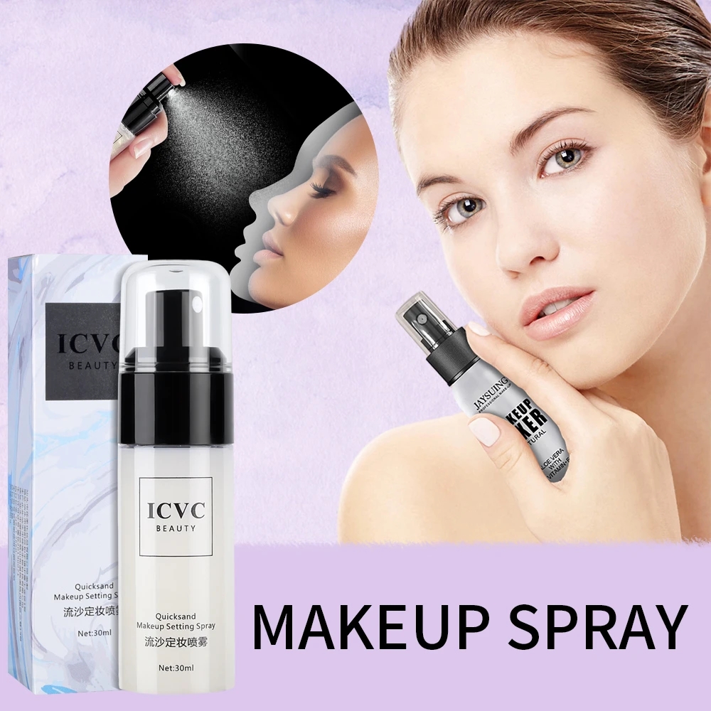 30ml trang điểm xịt giữ Kem dưỡng ẩm Hydrate kiểm soát dầu lâu dài mờ tự nhiên làm mới nhanh chóng thiết lập mỹ phẩm