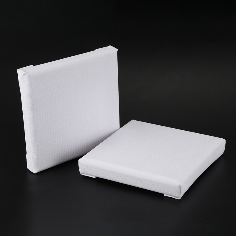 10Pcs/Set White Blank Art Boards Mini Stretched Artist Canvas Art Board
