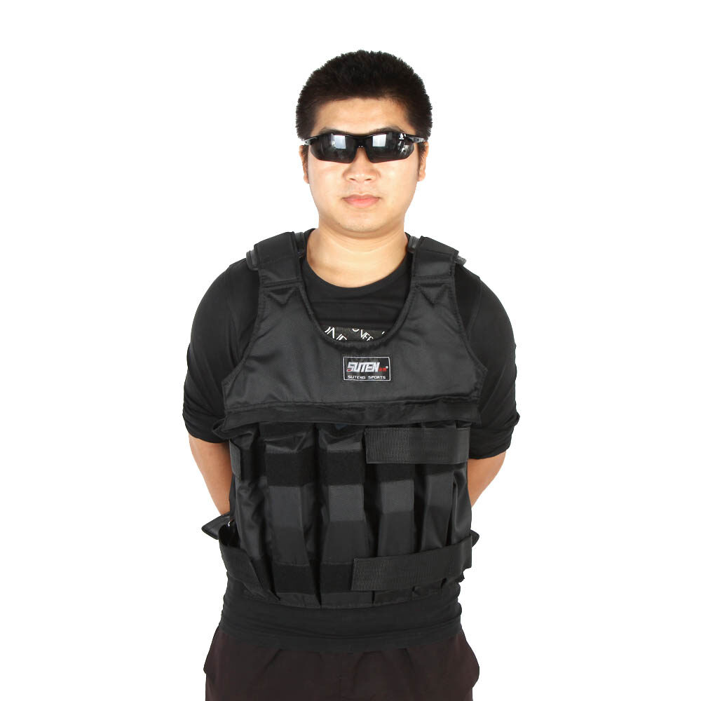 Áo Ghi Lê Có Trọng Lượng Điều Chỉnh Được Tối Đa 50Kg Trọng Lượng Áo Khoác, Áo Ghi Lê Tập Luyện Đấm Bốc, Vô Hình Weightloading Cát Quần Áo (Rỗng)