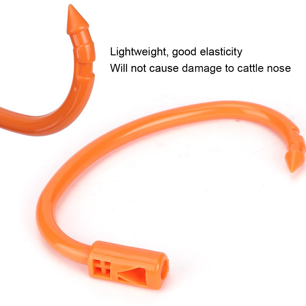 10PCS Plastic Lightweight Good Elasticity Farm Bull Nose Ring Accessory for Cattle Cow