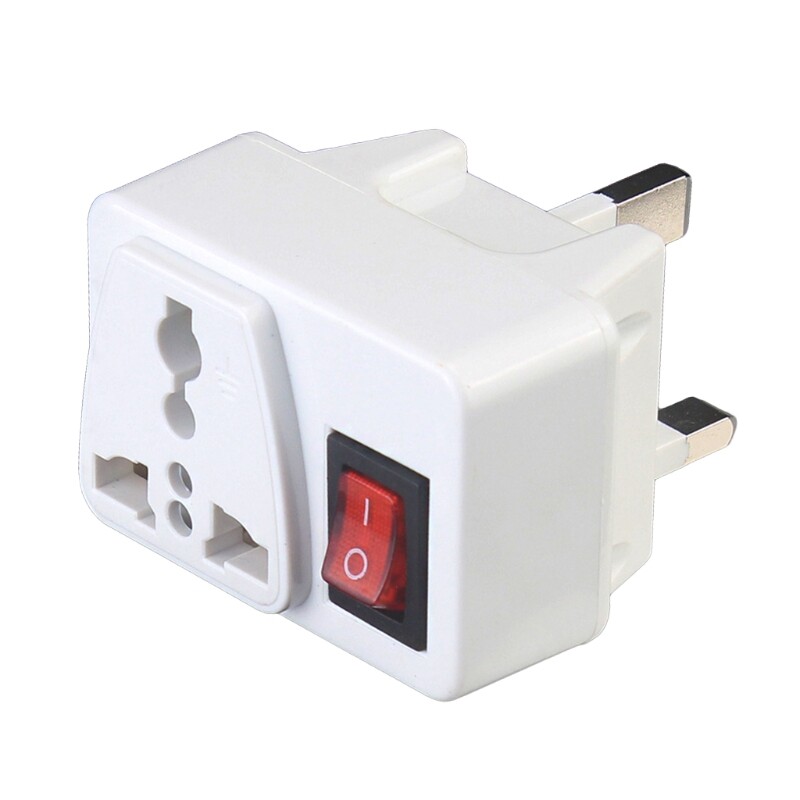 Anh phổ adapter tường ổ cắm, ổ cắm chuyển đổi ổ cắm mở rộng di động với công tắc nguồn đèn đỏ bật/tắt