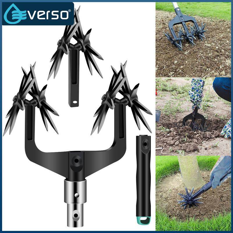 Everso Rotary Tiller Cultivator with 6 Star Wheel Practical Soil