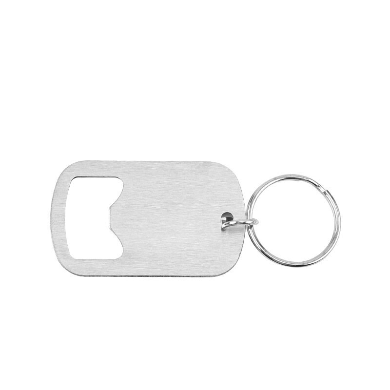 2Pcs Portable Creative Stainless Steel Bottle Opener Keychain Soda Drink Starter Portable Bottle Openers Bar Metal Key Chain Pendant