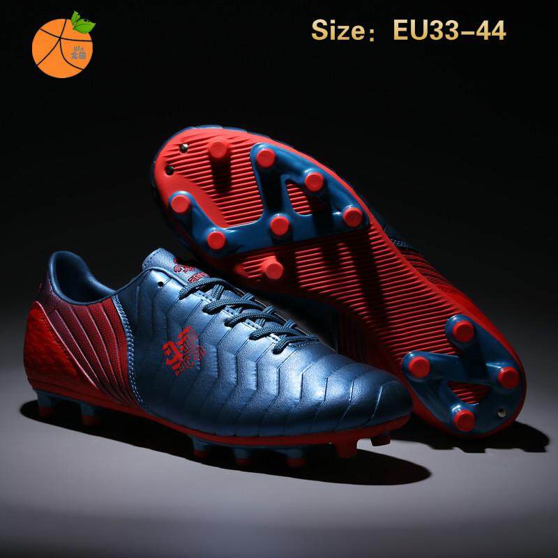 UIN Pembunuh Sepatu Sepak Bola Ukuran: EU33-44 Pelatihan untuk Anak-anak dan Orang Dewasa Muda dengan Low Top Permukaan Kulit TT Sol Yang Putus-putus Datar Bawah FG Lem Kuku Kuku Panjang Pendek kuku