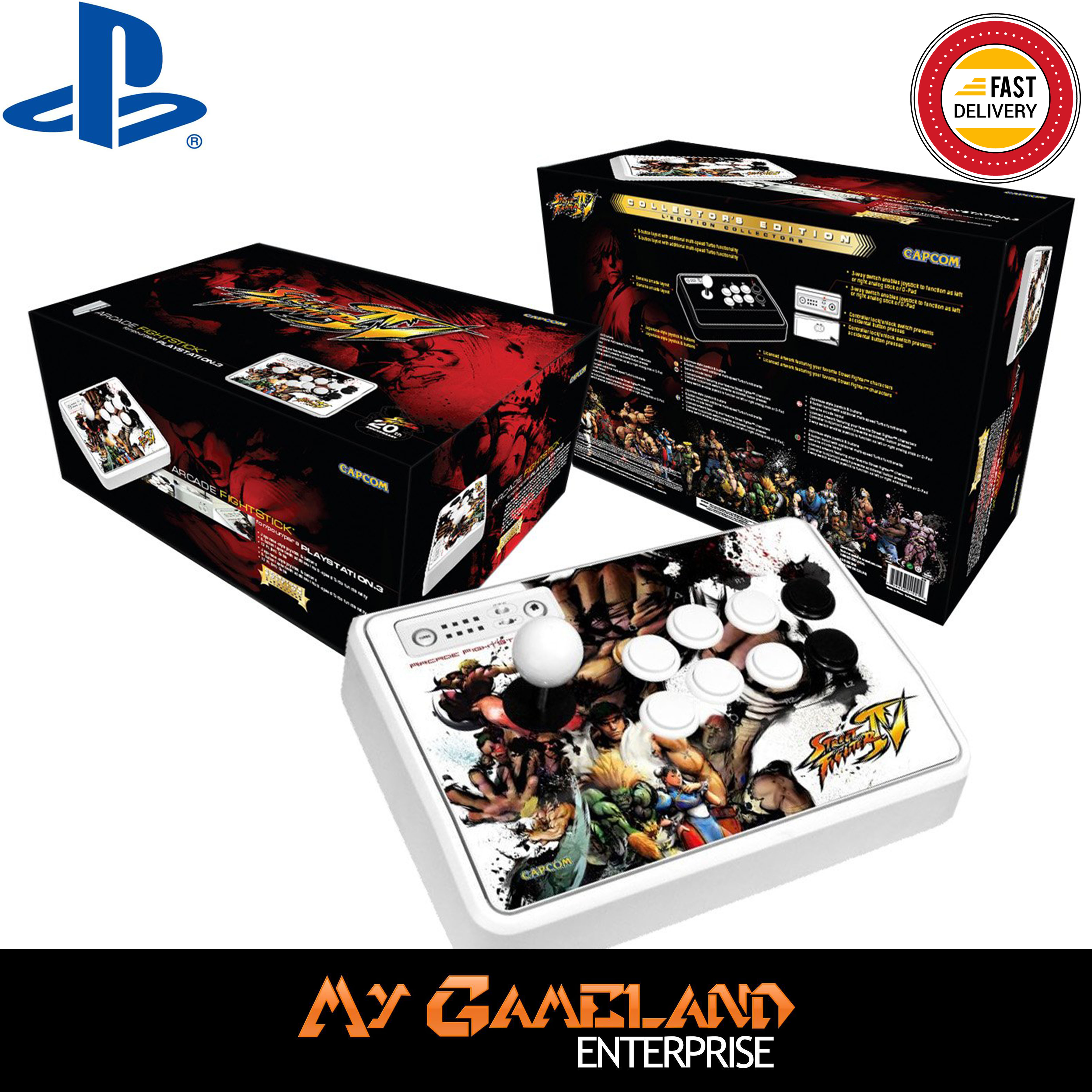 MadCatz Street Fighter IV Arcade Fight Stick Capcom 20th Anniversary CE PS3 CIB