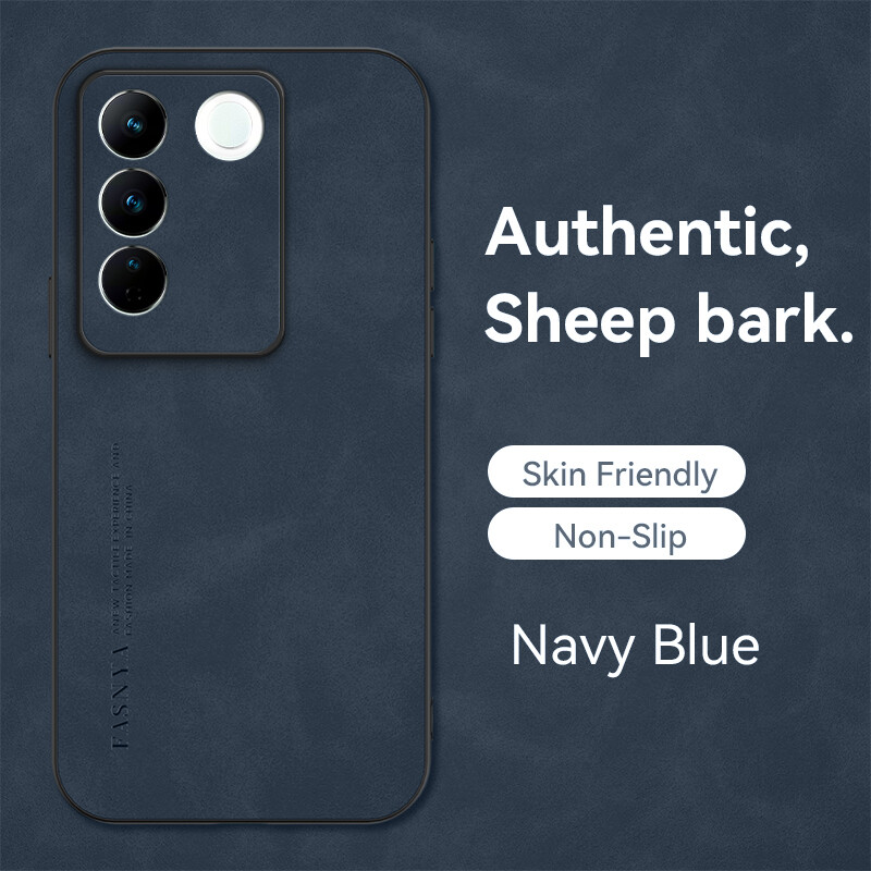 For vivo v27 v27pro v27e 5g case, fashion slim light luxury sheepskin bark girl boy couples skin friendly feel soft silicone phone case for vivo v27 / v27 pro / v27e