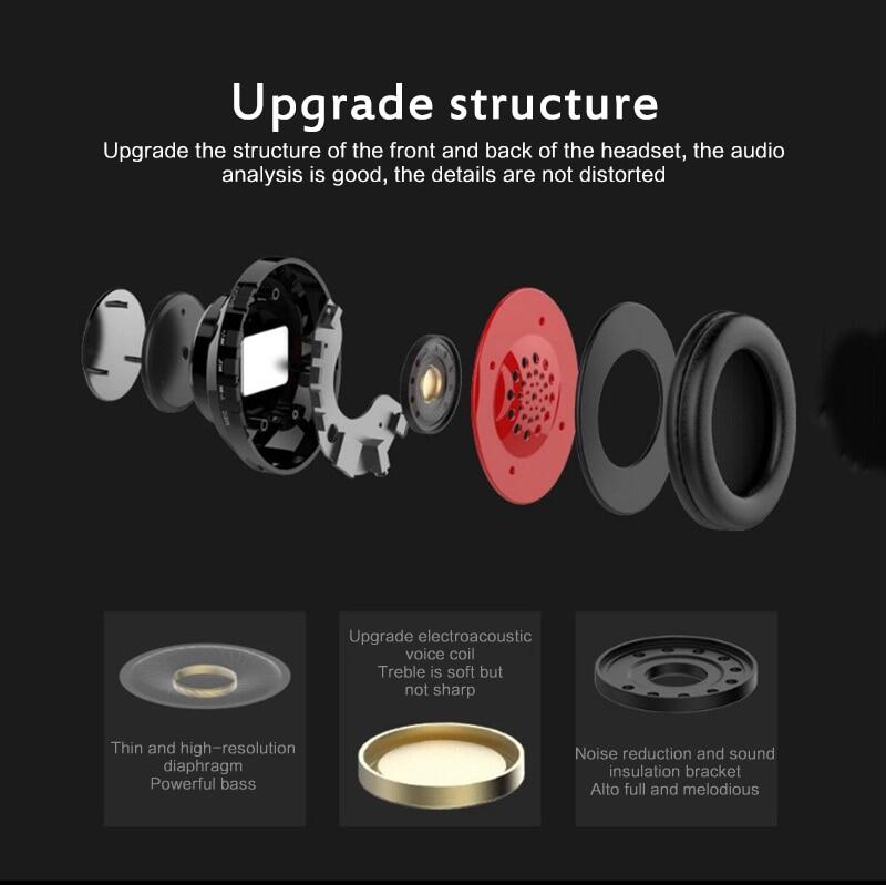 Tai Nghe Không Dây Bộ Tai Nghe Bluetooth Có Thể Gập Lại Có Thể Điều Chỉnh Tai Nghe Nhét Tai Rảnh Tay MIC Cho Đài Phát Thanh IOS Android PC