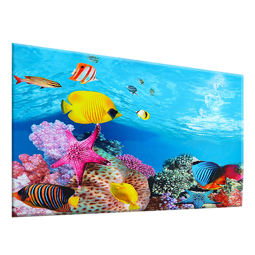 Hồ Cá Nền Poster Đại Dương Tự Dính Bể Cá Backdrop Sticker Trang Trí
